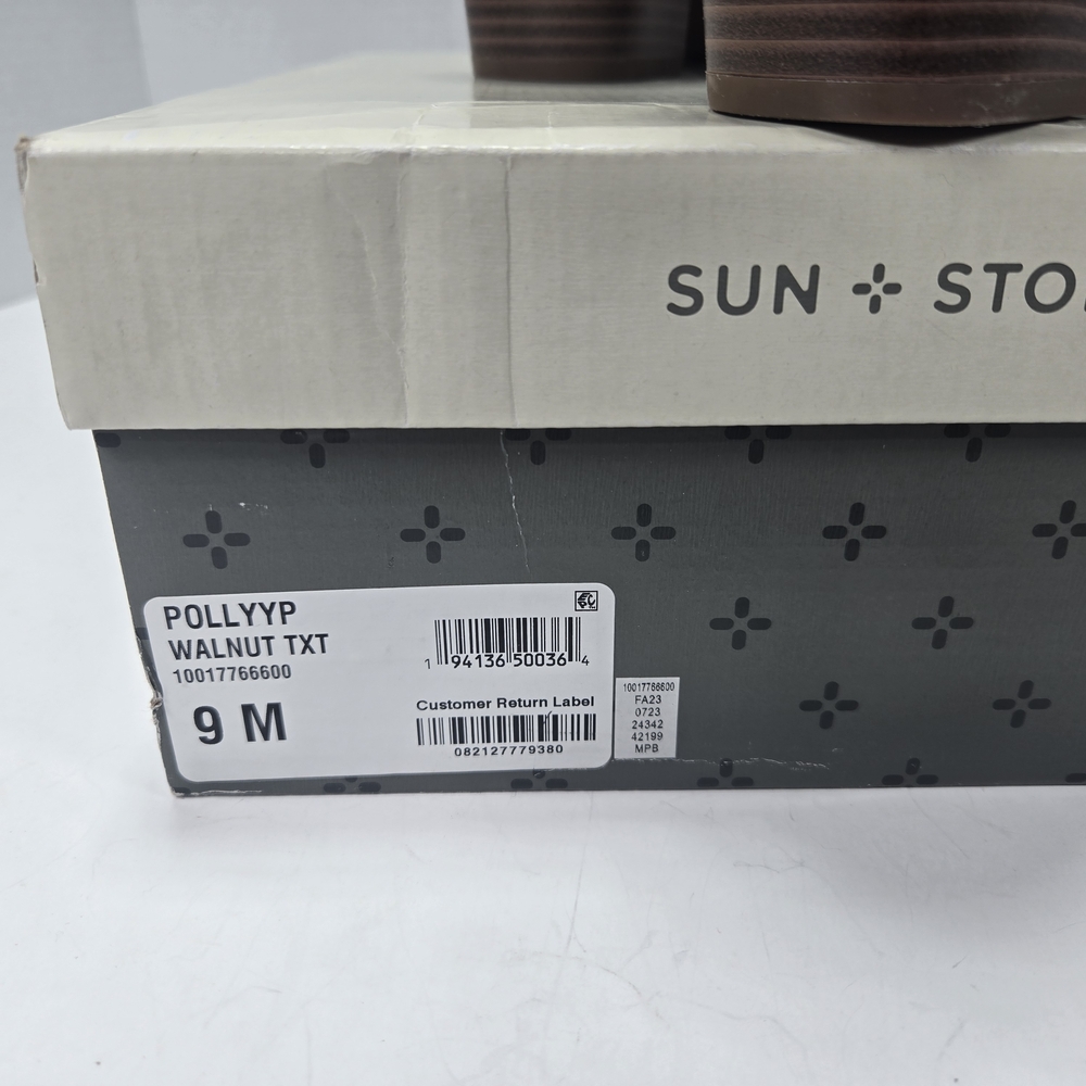 Sun + Stone Pollyy Walnut Textured Snake Skin Animal Print Ankle Booties Size 9 - Picture 2 of 16